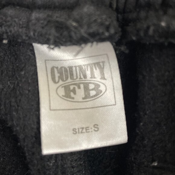 FB County Heavyweight Cargo Sweatpants Men's S Baggy Urban Street Style Black - Picture 6 of 10